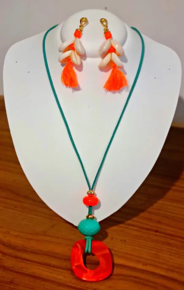 Conjunto Max colar Verde Turquesa