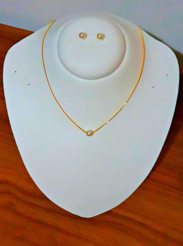 Conjunto Colar e Brincos Folheados a Ouro